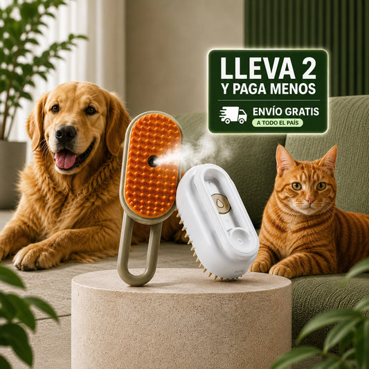 Cepillo Quitapelos a Vapor para Mascotas
