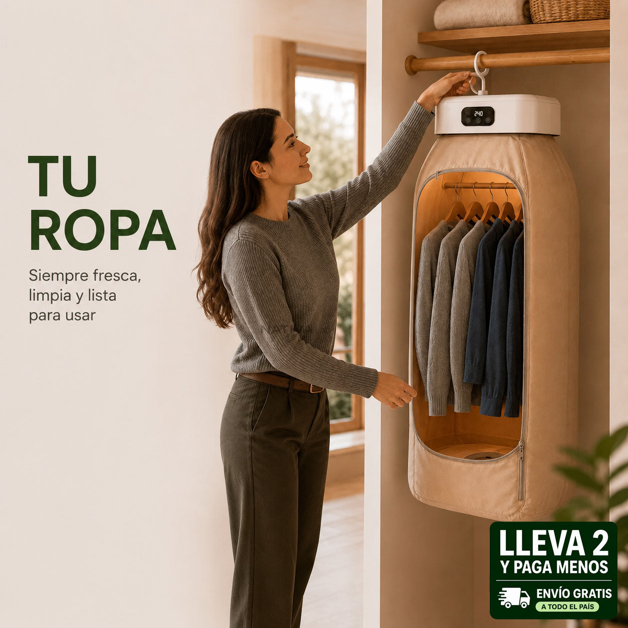 Secador de ropa portátil inteligente