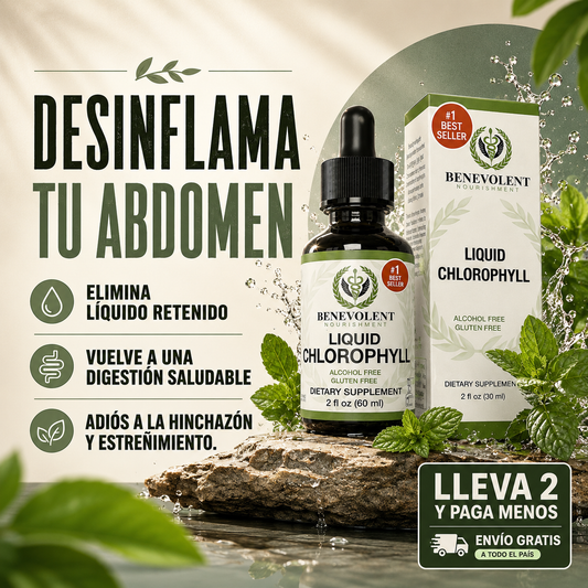 Clorofila Benevolent 100% Natural- Adelgaza y mejora tu salud digestiva