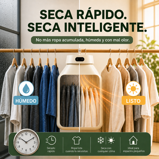 Secador de ropa portátil inteligente